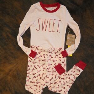 🔴FINAL SALE🔴 Rae Dunn Candy Cane Christmas Kids Pajama Set